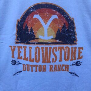 Yellowstone Dutton Ranch Graphic Tshirt White XL Adult